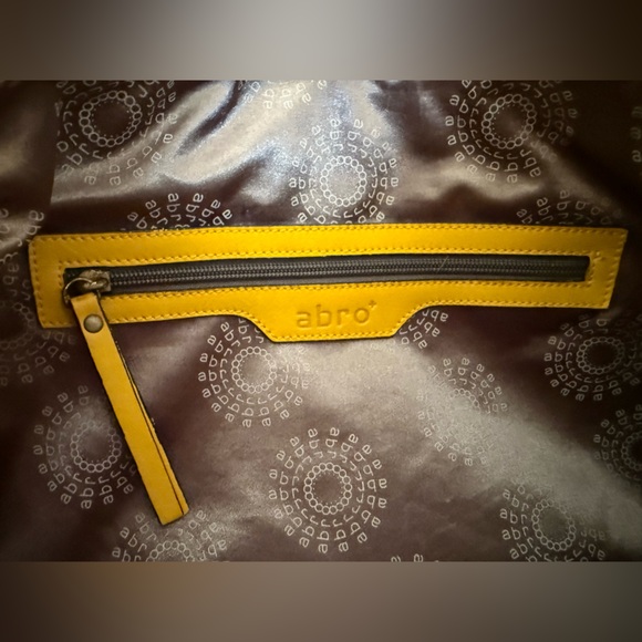 Abro Yellow Real Leather Hobo Bag - Picture 7 of 9